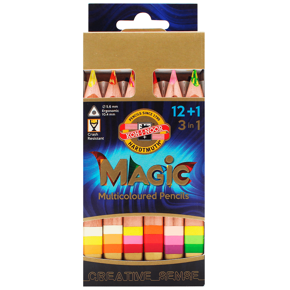Lápis de Cor 3 em 1 Multicolorido 12 Cores 3404