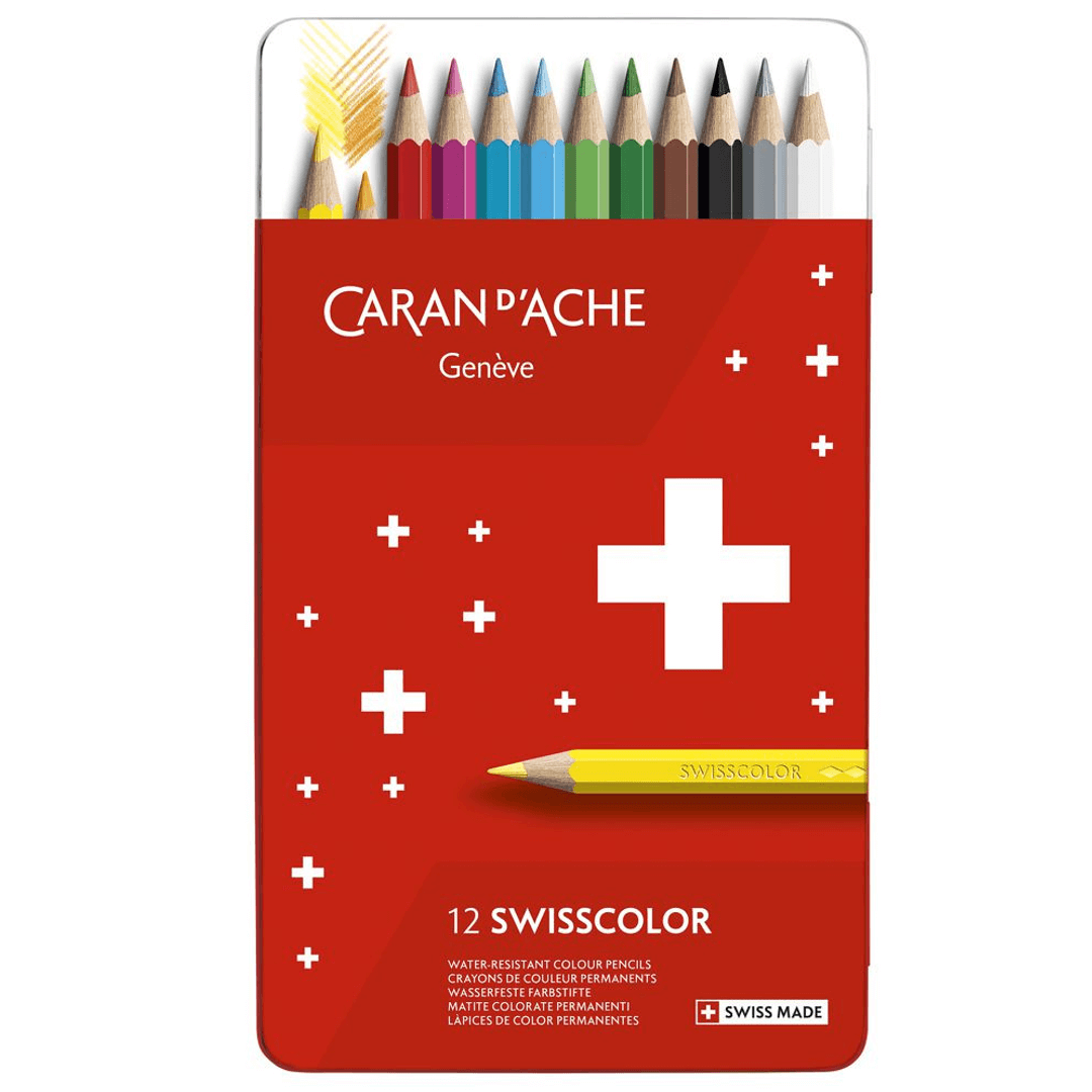 Lápis de Cor Swisscolor Caran D'Ache 12 Cores – Fruto de Arte