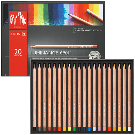 Lápis de Cor Caran d'Ache Luminance 20 Cores