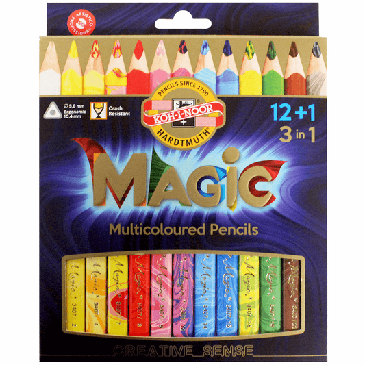 Lápis de Cor 3 em 1 Multicolorido 12 Cores 3408