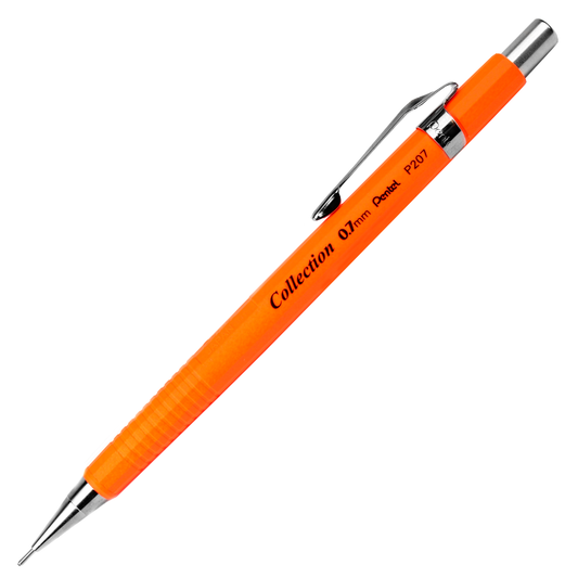 Lapiseira Pentel Sharp 0.7 mm P207-FF Laranja Fluorescente