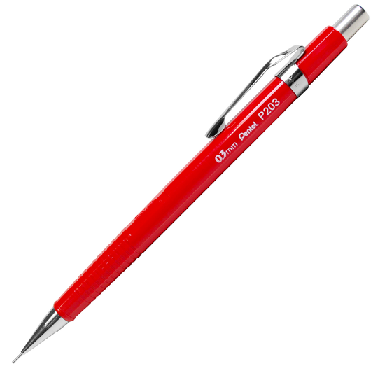 Lapiseira Pentel 0.3mm P203-FR Vermelha