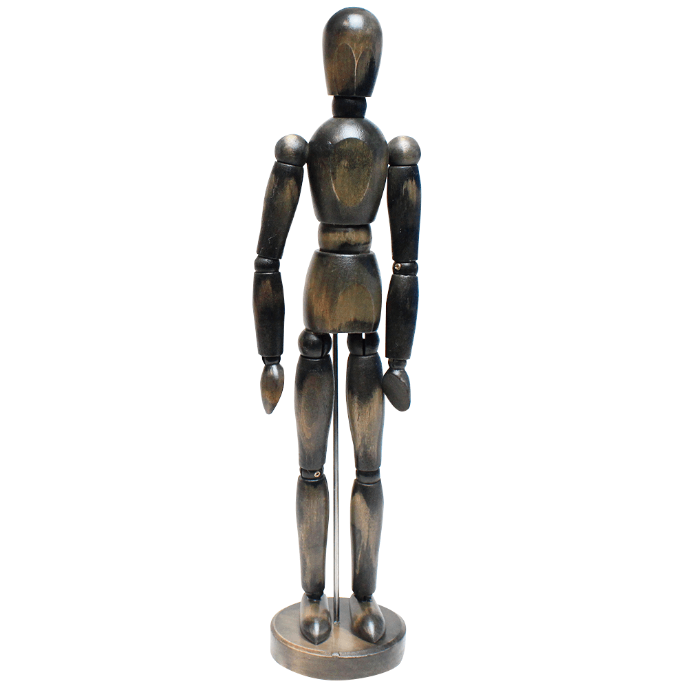 Manequim Articulado 30cm Vintage Cinza