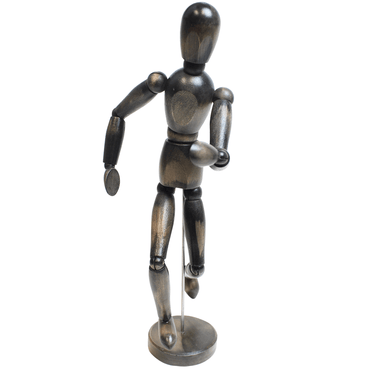 Manequim Articulado 30cm Vintage Cinza