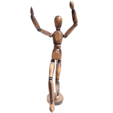 Manequim Articulado 30cm Vintage Marrom