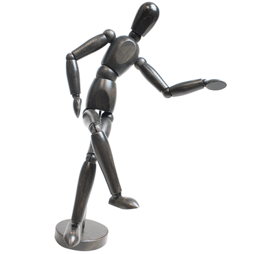 Manequim Articulado 30cm Vintage Preto