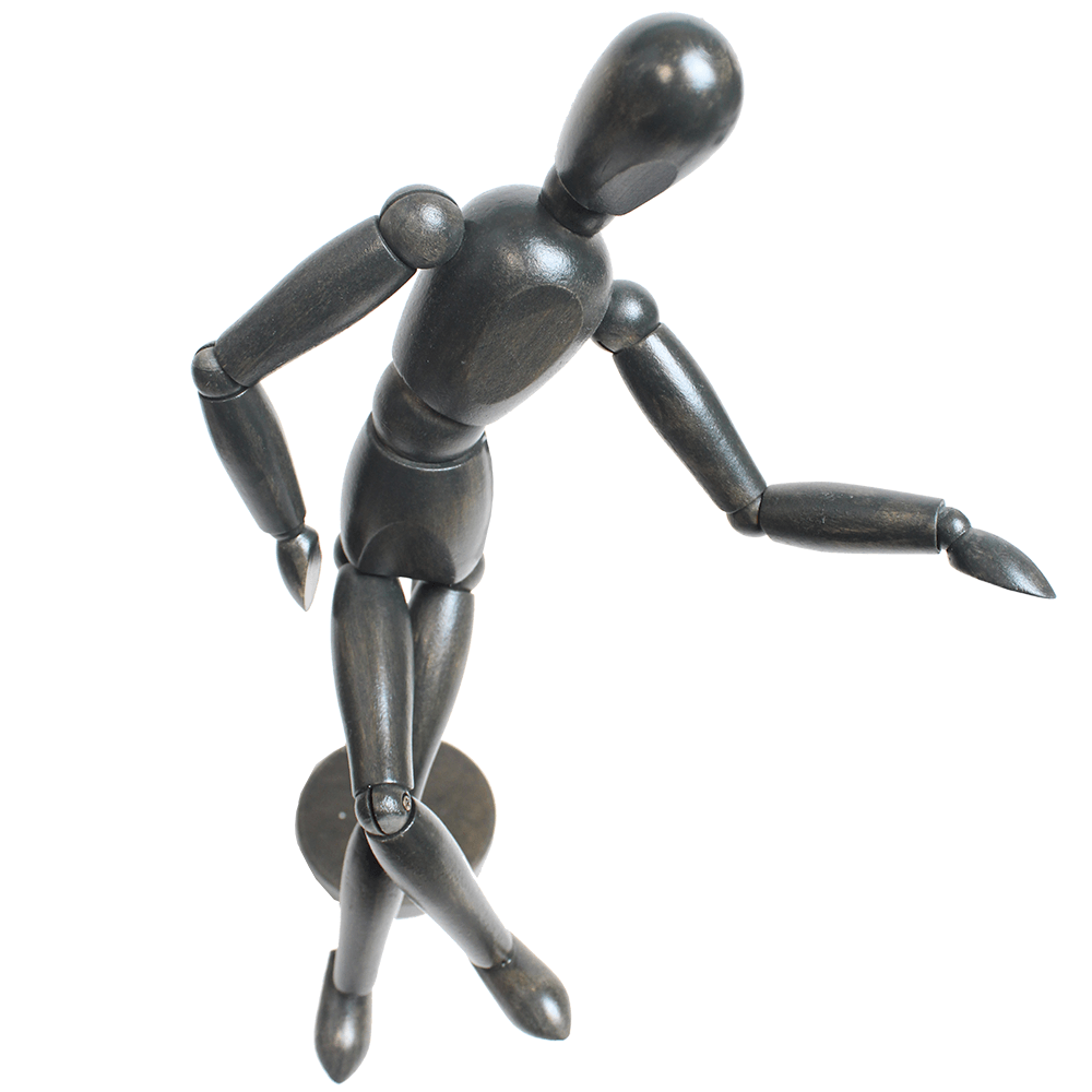 Manequim Articulado 30cm Vintage Preto