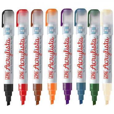 Marcador Artístico Zig Acrylista Kuretake 08 Modern Cores PAC-50/8VA
