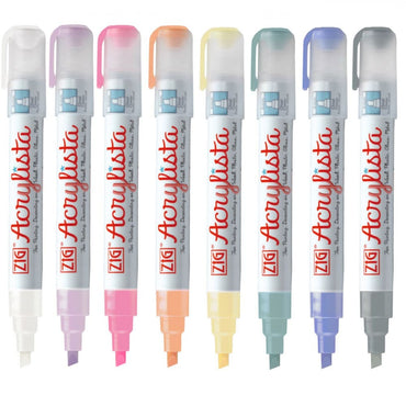 Marcador Artístico Zig Acrylista Kuretake 08 Baby Cores PAC-50/8VD