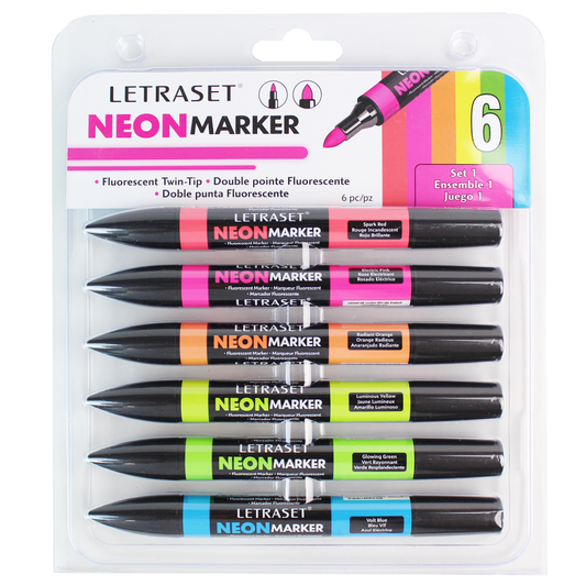 Caneta Fluorescente Neon Marker 06 Cores