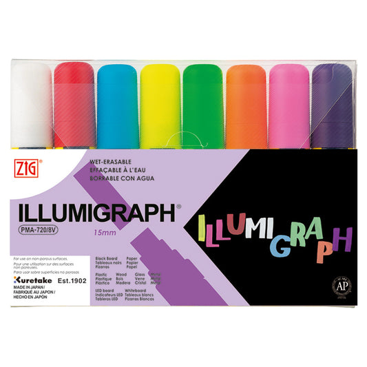 Marcador Zig Illumigraph Kuretake 08 Cores
