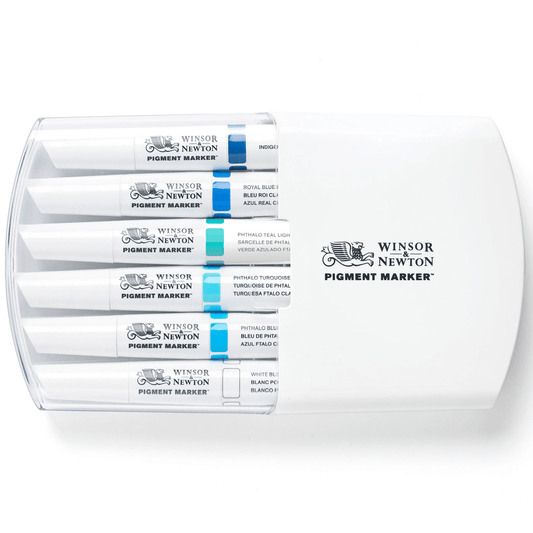 Marcador Pigment Marker Winsor & Newton Tons de Azul