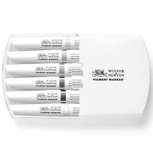 Marcador Pigment Marker Winsor & Newton Tons de Cinza