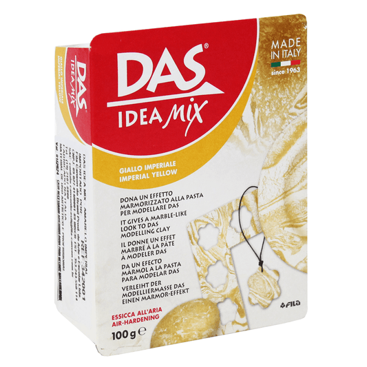 Massa de Modelar Efeito Marmorizado Idea Mix DAS 100g Imperial Yellow