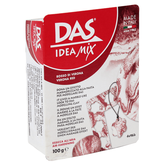 Massa de Modelar Efeito Marmorizado Idea Mix DAS 100g Verona Red