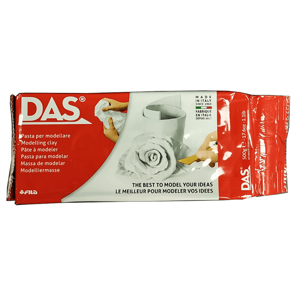 Pasta Para Modelar Sintética 500g Branca DAS