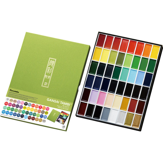 Aquarela Kuretake Gansai Tambi 48 Cores