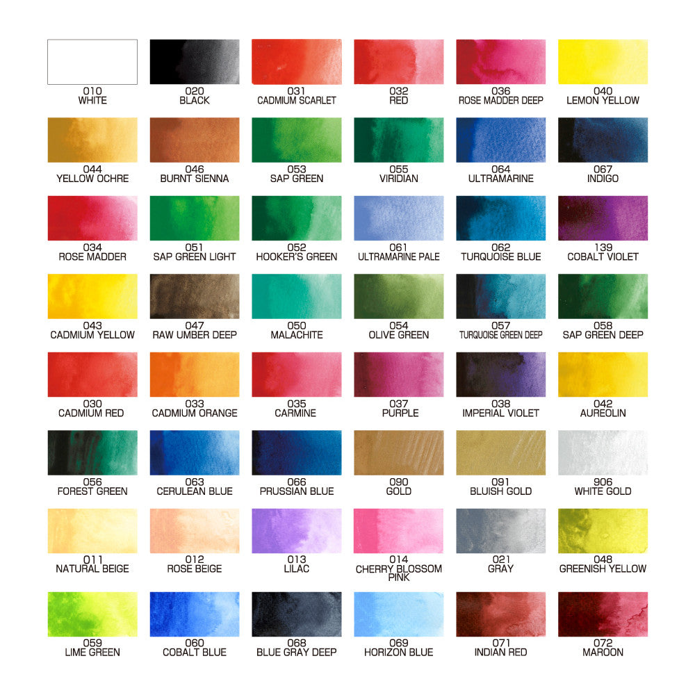 Aquarela Kuretake Gansai Tambi 48 Cores