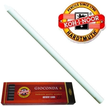 Mina Crayon Branco 5.6mm Extra Grossa - Caixa com 06 Minas