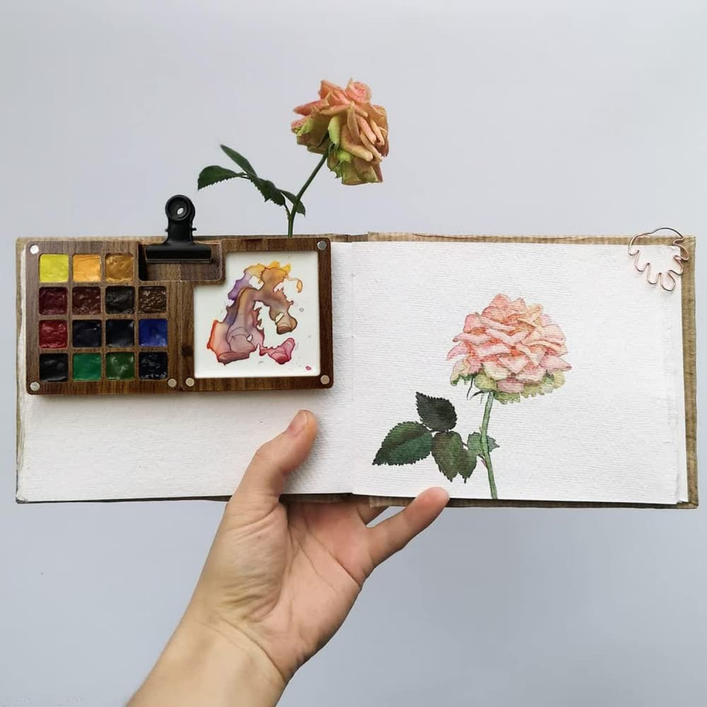 Mini Paleta De Madeira Portátil Para Viagem Sinoart