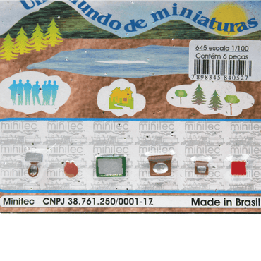 Miniatura de Banheiro 1/100 645 Minitec 06 Peças