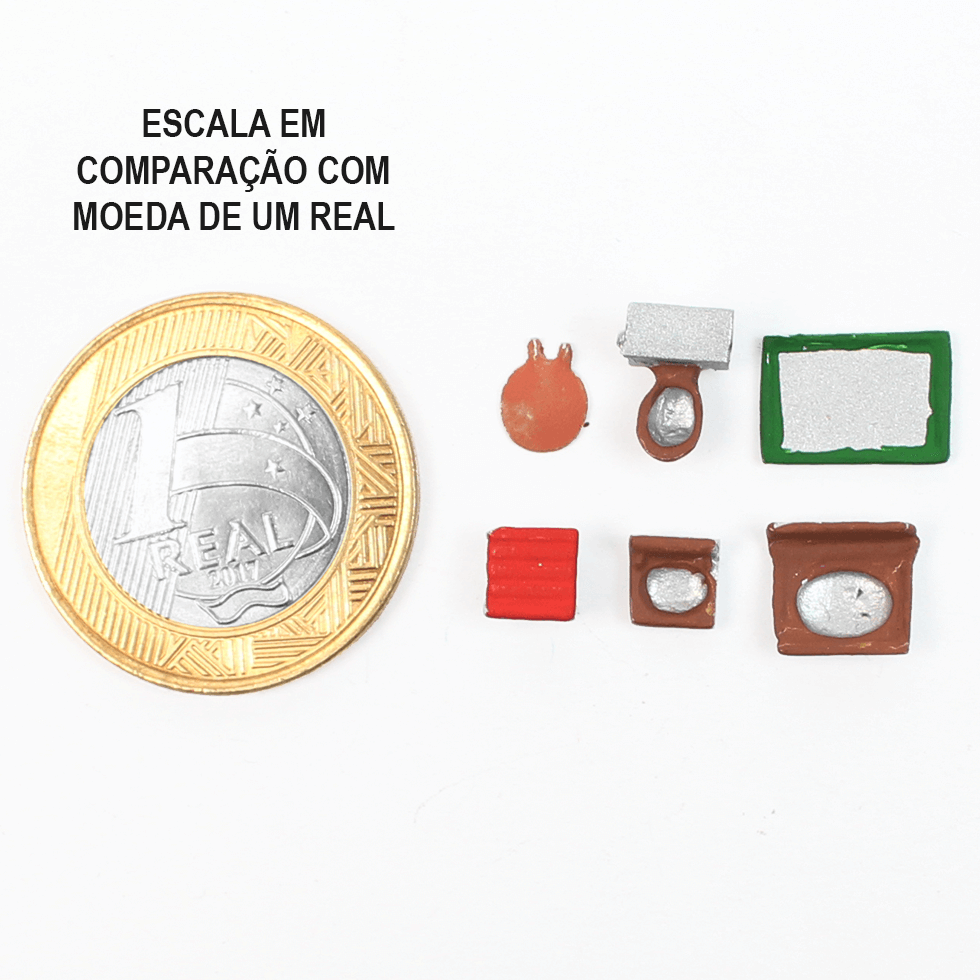 Miniatura de Banheiro 1/100 645 Minitec 06 Peças