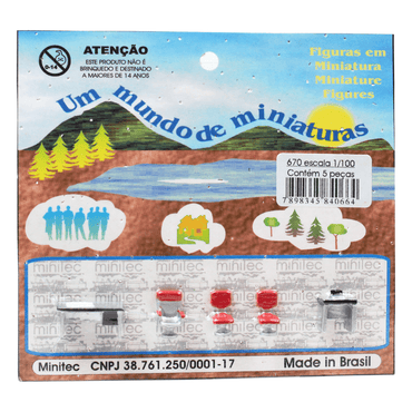 Miniatura de Escritório 1/100 670 Minitec 05 Peças