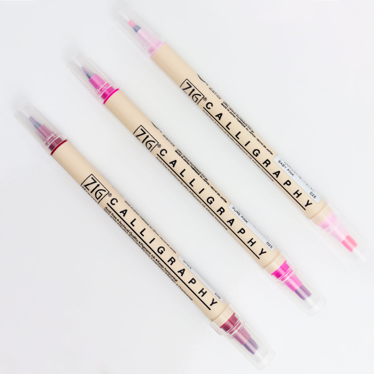 Caneta Caligrafia Artística Zig Kuretake 03 Cores Heart