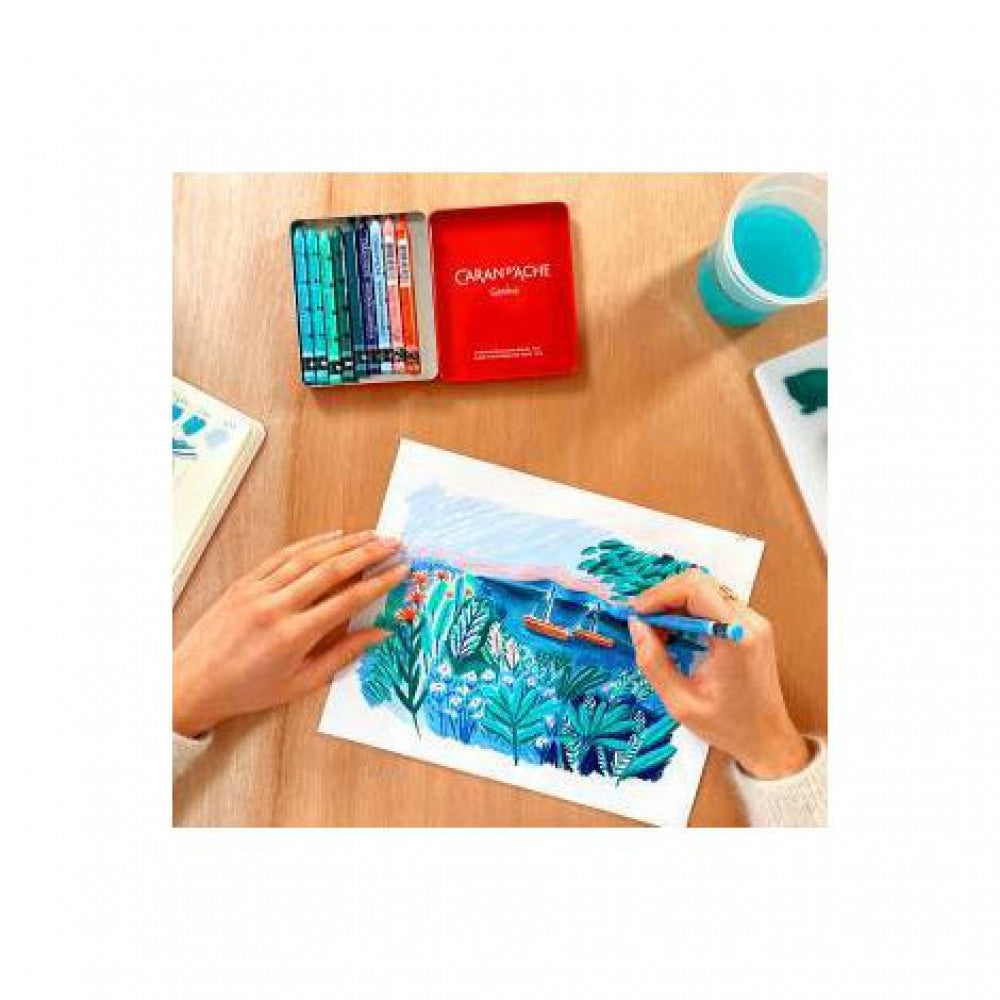 Estojo Giz Aquarelável Neocolor II Caran d’Ache 84 Cores