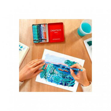 Estojo Giz Aquarelável Neocolor II Caran d’Ache 84 Cores