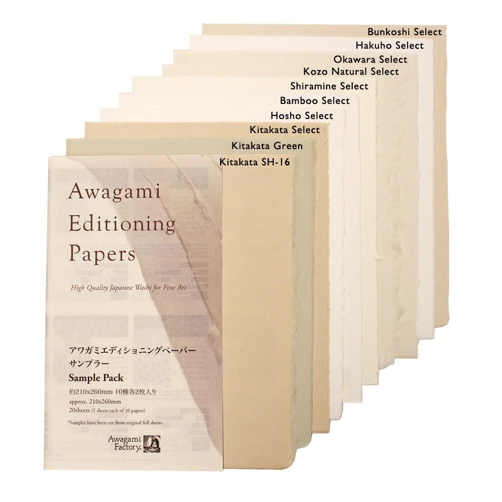 Papel Japonês Editioning Awagami Pack 20 Folhas 21X26cm
