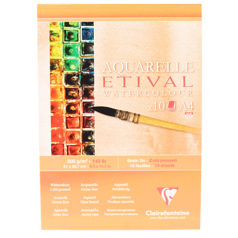 Papel Para Aquarela Etival A4 Clairefontaine
