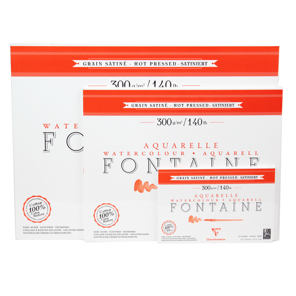 Papel Para Aquarela Fontaine 12x18cm 300g Clairefontaine