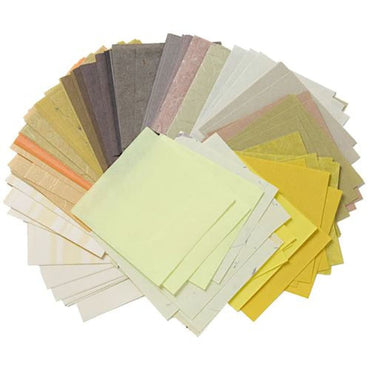Bloco de Papel Japonês Tons de Amarelo Awagami 150 Folhas 8,5X8,5cm Mini
