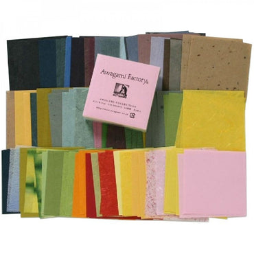 Bloco de Papel Japonês Tons Sortidos Awagami 150 Folhas 8,5X8,5cm Mini