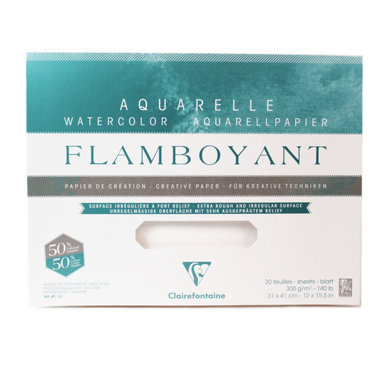 Papel Para Aquarela Flamboyant 31x41cm Clairefontaine
