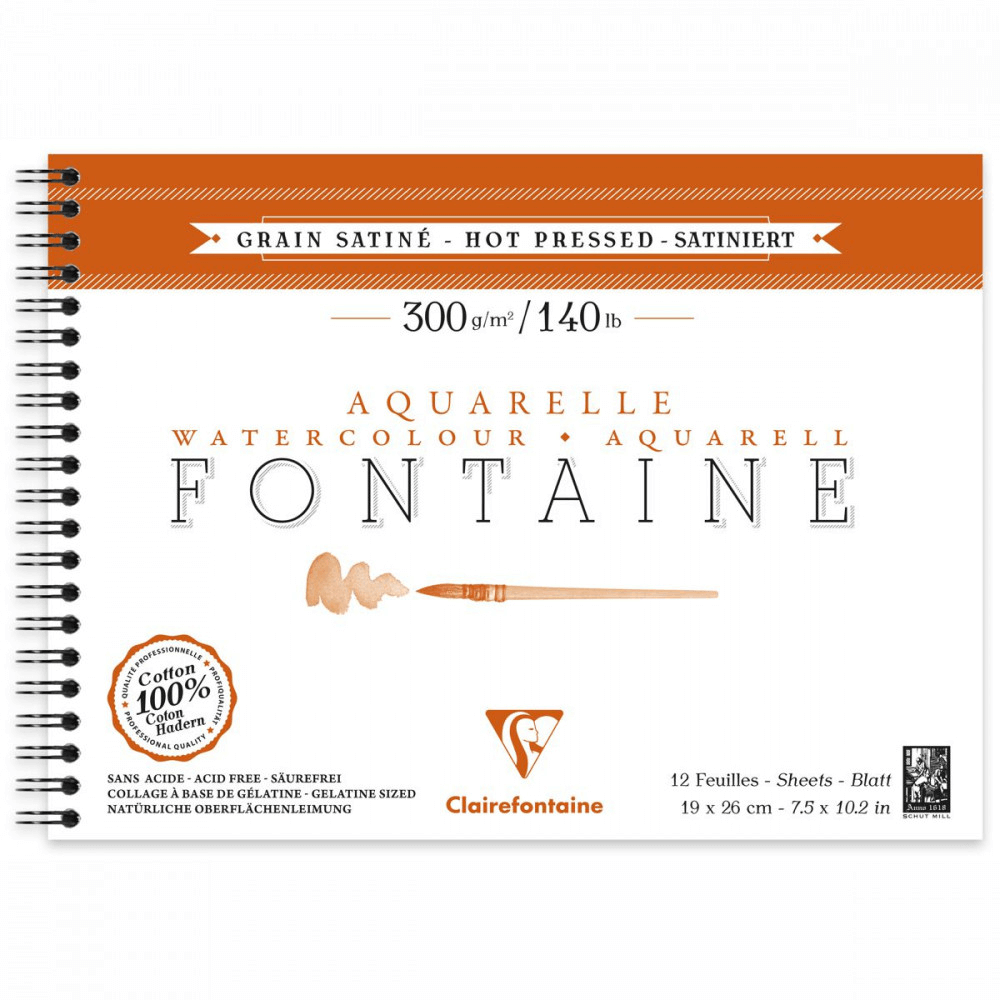 papel para aquarela satinado Clairefontaine Fontaine