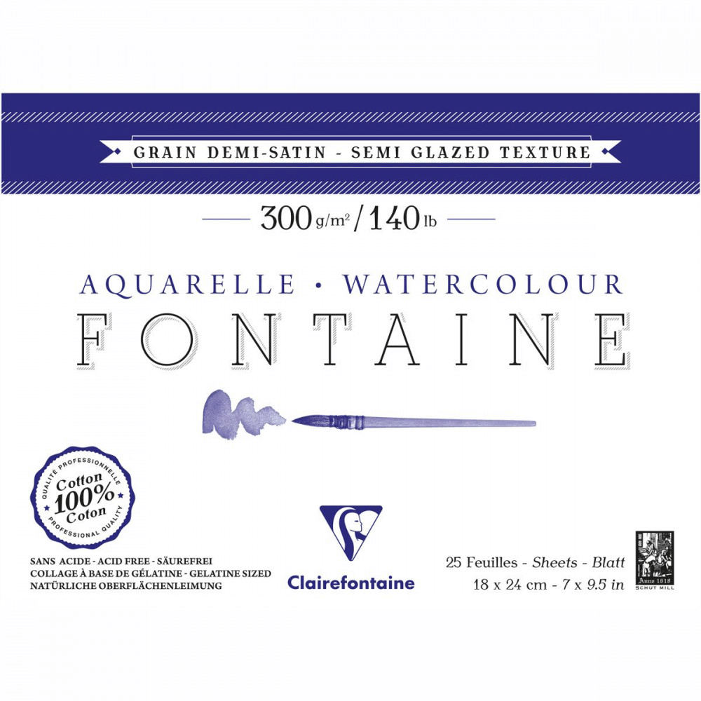 papel para aquarela fontaine clairefontaine 300g