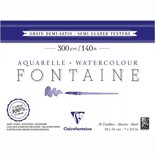 papel para aquarela fontaine clairefontaine 300g