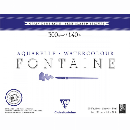 papel para aquarela fontaine clairefontaine 300g