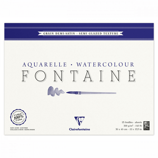 papel para aquarela 300g clairefontaine fontaine