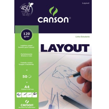 Bloco de Papel Layout Canson 120g/m² A4