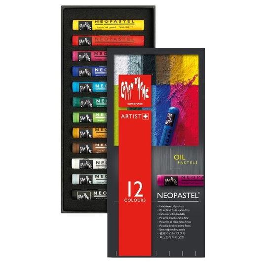 Pastel Oleoso Caran d'Ache Neopastel 12 Cores