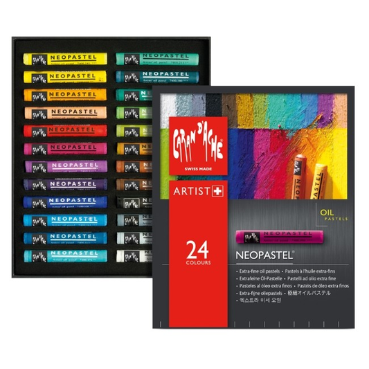 Pastel Oleoso Caran d'Ache Neopastel 24 Cores