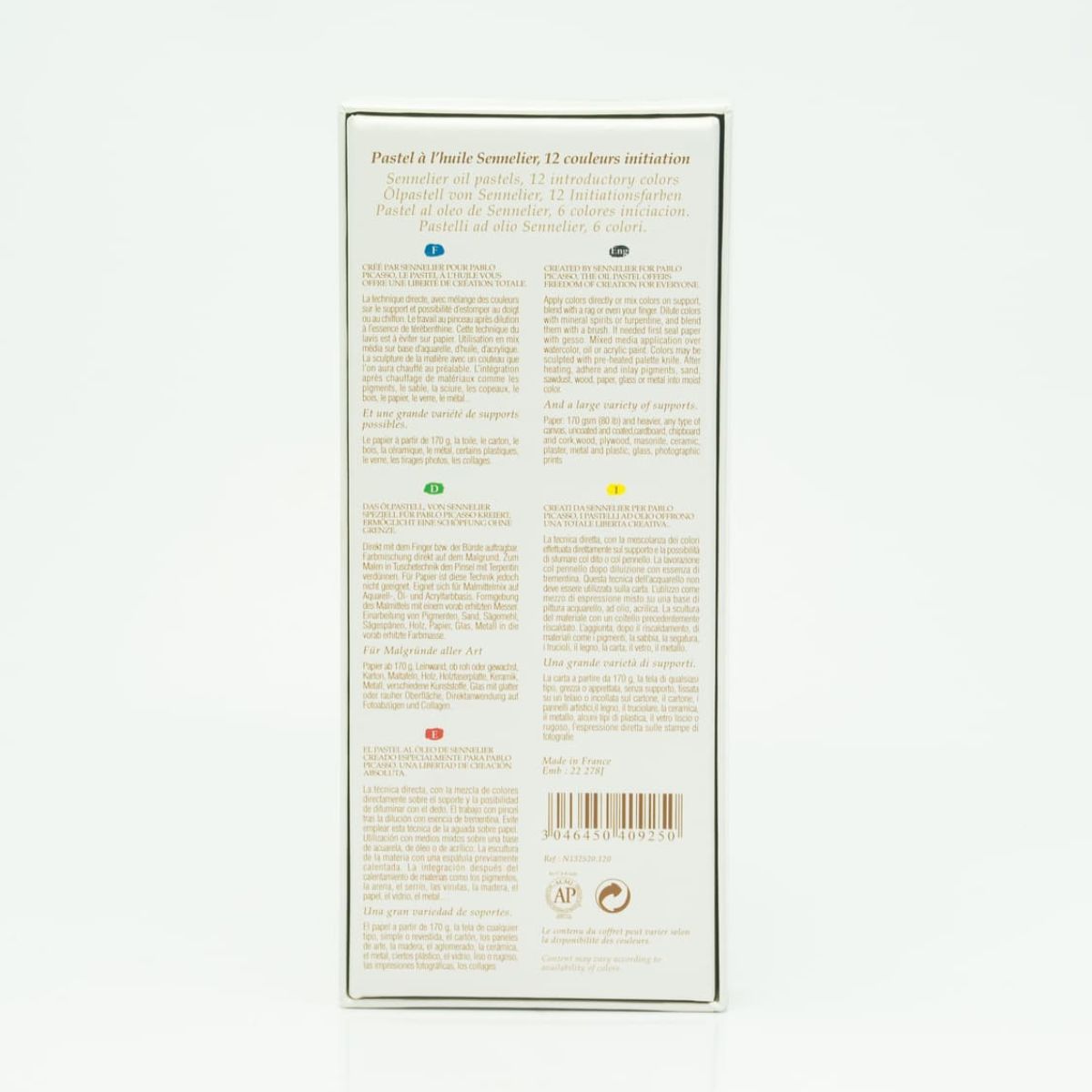 Pastel Oleoso Sennelier 12 Cores