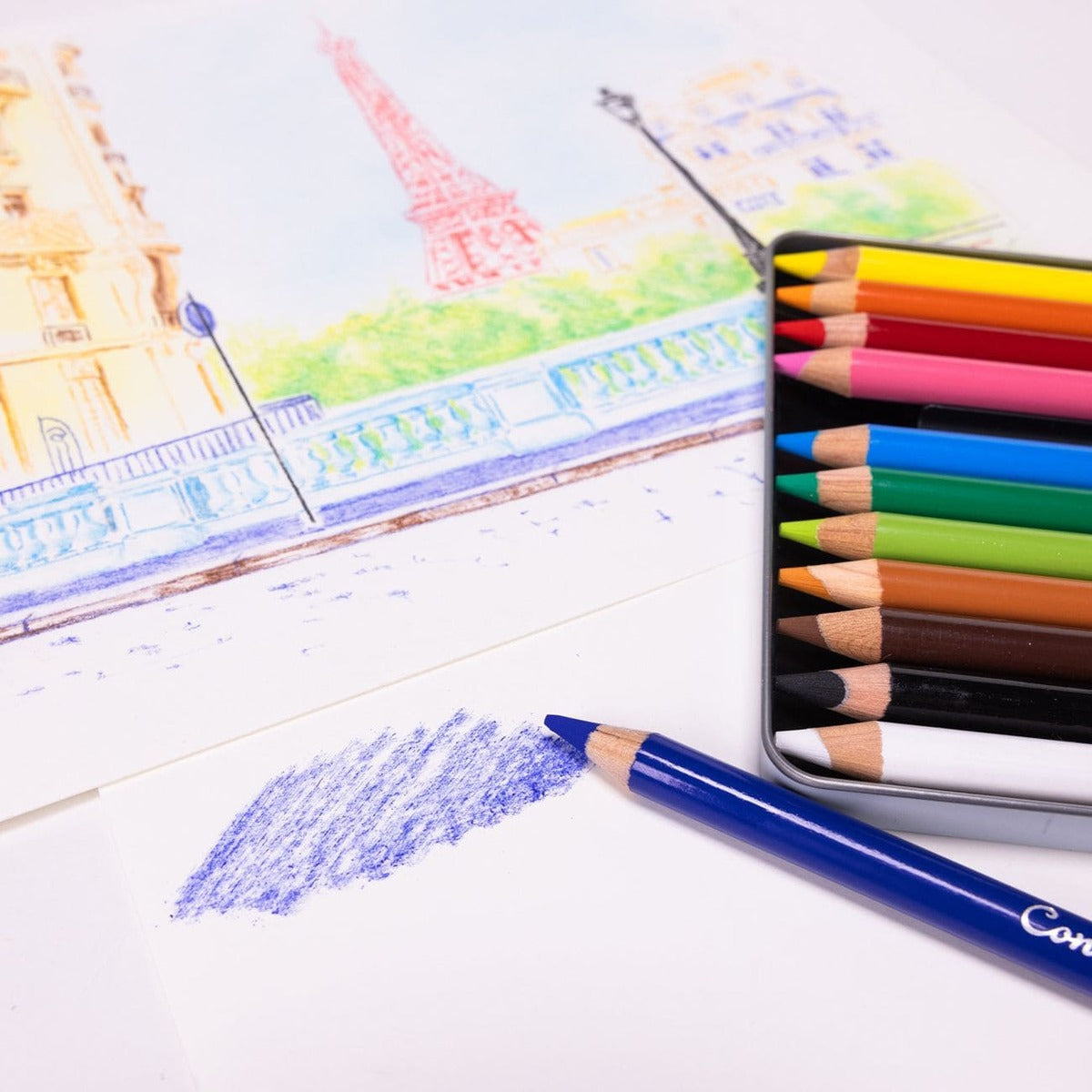 Kit Lápis Pastel Conté à Paris 2 Lápis Pretos