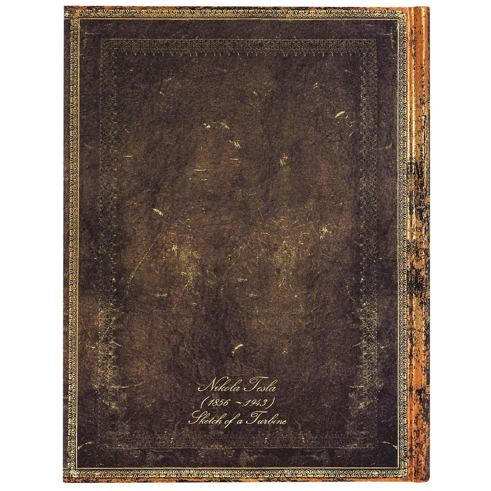 Paperblanks Tesla, Sketch of a Turbine Capa Dura Ultra Pautado