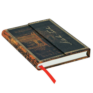 Paperblanks Tesla, Sketch of a Turbine Capa Dura Mini Pautado