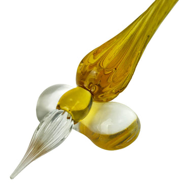 Pena de Vidro Para Caligrafia Amarela