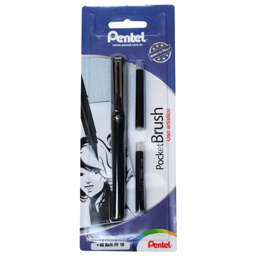 Caneta Pincel Recarregável Pentel Pocket Brush